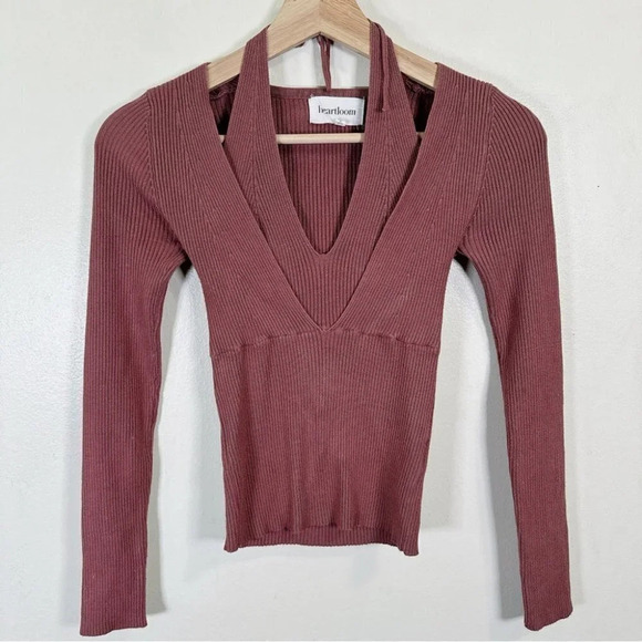 Heartloom Indra Sweater  Haltered Neck Vino Color - Picture 2 of 11